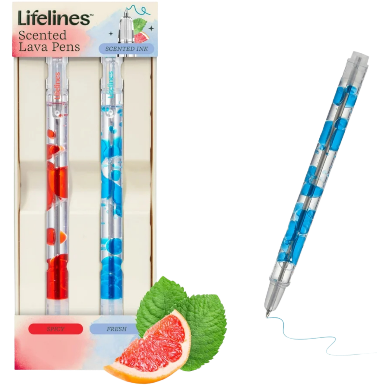 Lifelines: Scented Lava Pen Set - 2-Pack - Blue/Red、Lifelines、kayou