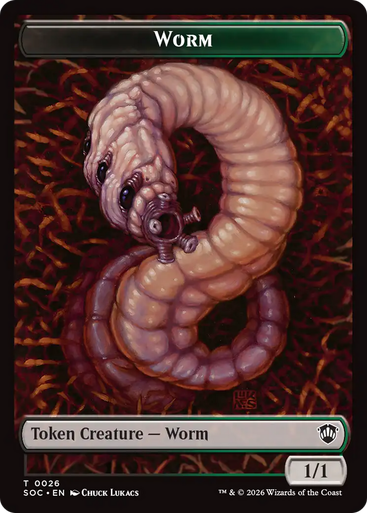 Secrets of Strixhaven Commander - Worm Token (Foil) | Secrets of Strixhaven Commander、Magic: The Gathering、kayou