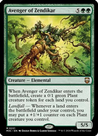 Avenger of Zendikar (Ripple Foil) (M3C-221) - Modern Horizons 3 Commander Foil、Wizards of the Coast、kayou