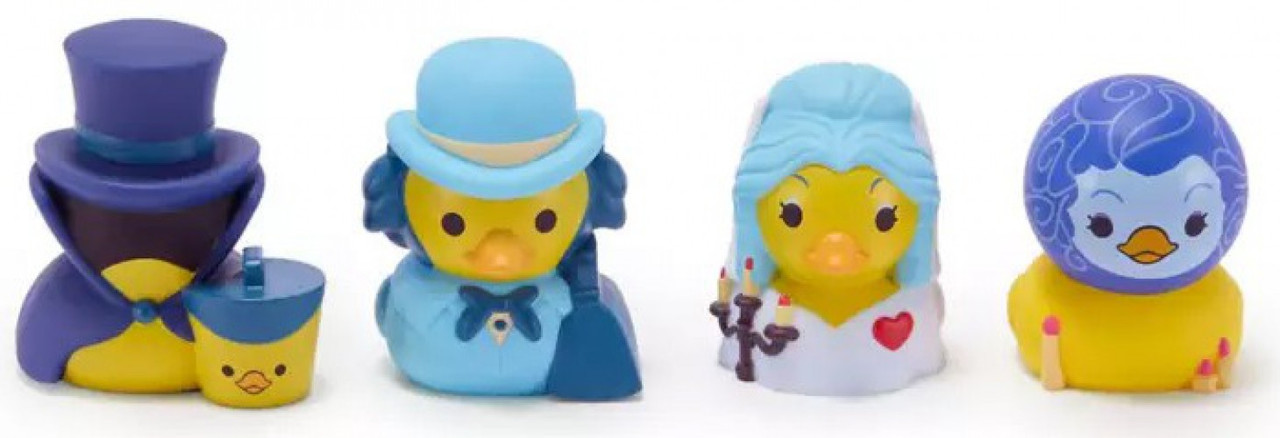 Disney The Haunted Mansion Hatbox Ghost, Prof. Phineas Plump, Constance Hatchaway (Black Widow Bride) & Madame Leota Rubber Duck Set、ToyWiz、kayou