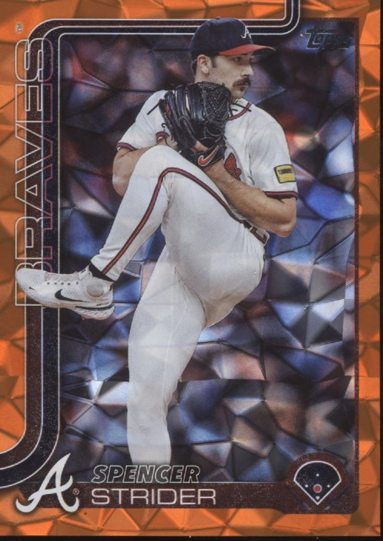 Spencer Strider 2025 Topps Series 2 Orange Diamante Holo 08/25 #579、Collector Store LLC、kayou