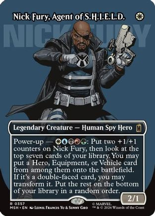 Nick Fury, Agent of S.H.I.E.L.D. (Borderless) (0357) (MSH-357) - Marvel Super Heroes、Wizards of the Coast、kayou