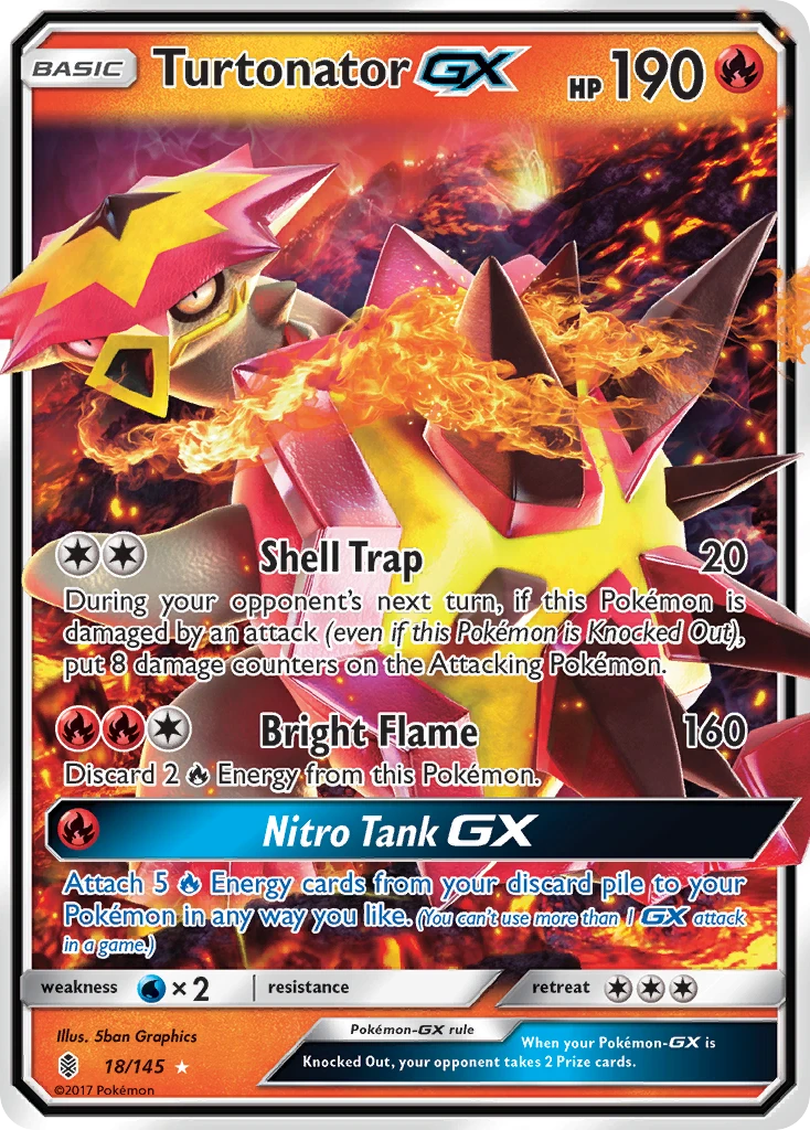 Turtonator-GX 18/145 - Guardians Rising Holofoil (LP)、The Pokémon Company、kayou