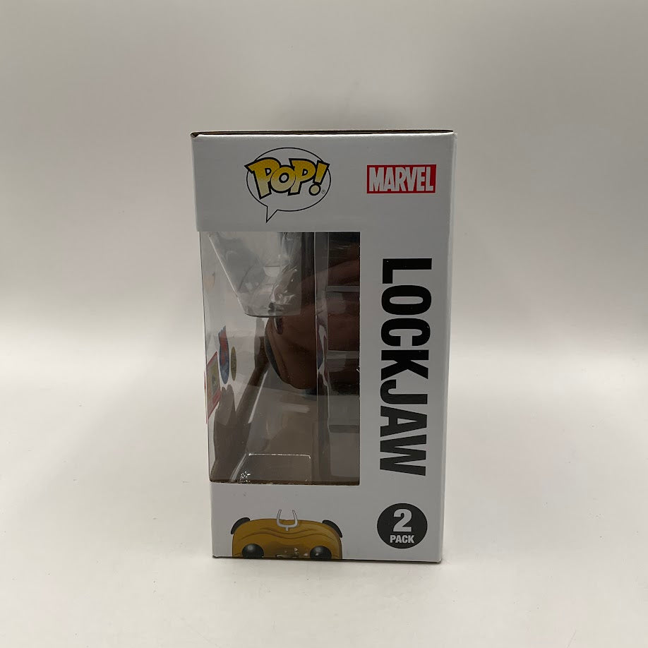 Black Bolt & Lockjaw Funko Pop! Marvel 2 Pack GITD PX Comic Con、Funko、kayou