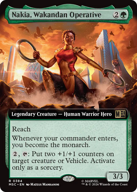 Nakia, Wakandan Operative (Extended Art) | Marvel Super Heroes Commander、Magic: The Gathering、kayou