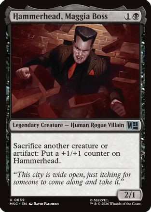 Hammerhead, Maggia Boss (MSC-659) - Commander: Marvel Super Heroes Foil、Wizards of the Coast、kayou