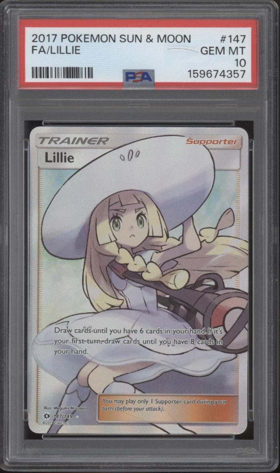 Lillie Pokemon Sun & Moon Full Art #147 PSA 10、Collector Store LLC Gaming、kayou