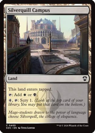 Silverquill Campus (SOC-405) - Commander: Secrets of Strixhaven、Wizards of the Coast、kayou