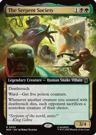 The Serpent Society (Extended Art) (MSH-424) - Marvel Super Heroes Foil、Wizards of the Coast、kayou