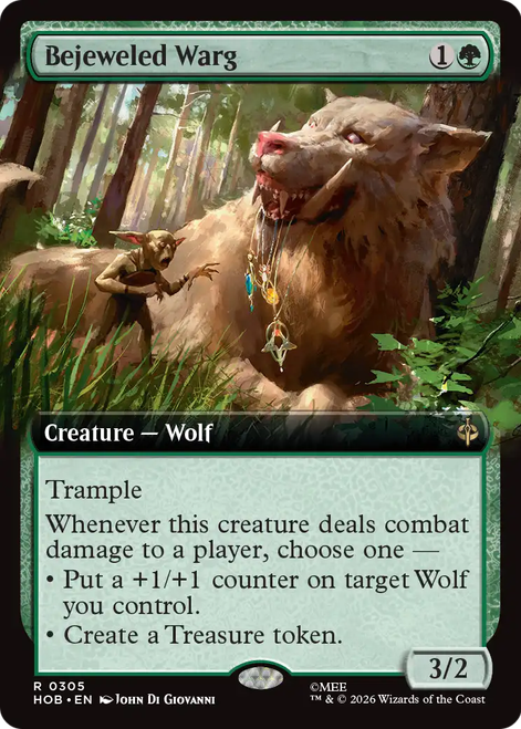Bejeweled Warg (Extended Art Foil) | The Hobbit、Magic: The Gathering、kayou