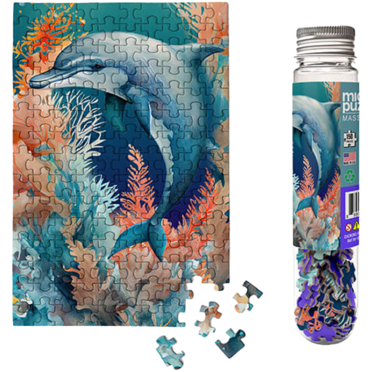 MicroPuzzles: Dolphin - Marine Life (150pcs)、MicroPuzzles、kayou