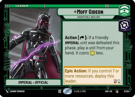 Moff Gideon - Indomitable Warlord (8/264) - Ashes of the Empire、GameNerdz、kayou