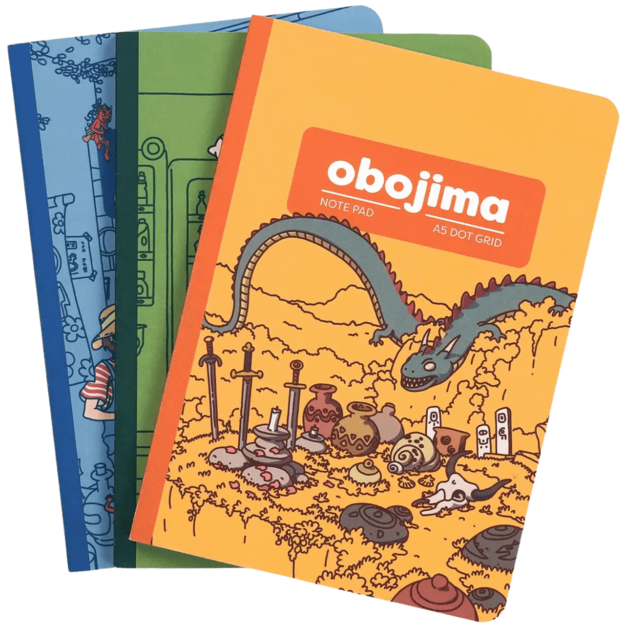Obojima: Note Pad - A5 Dot Grid 3-Pack (PREORDER)、1985 Games、kayou