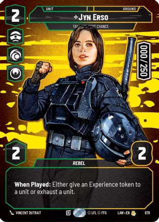 Jyn Erso - Take the Next Chance (Serialized) (878) - A Lawless Time Foil、Fantasy Flight Games、kayou