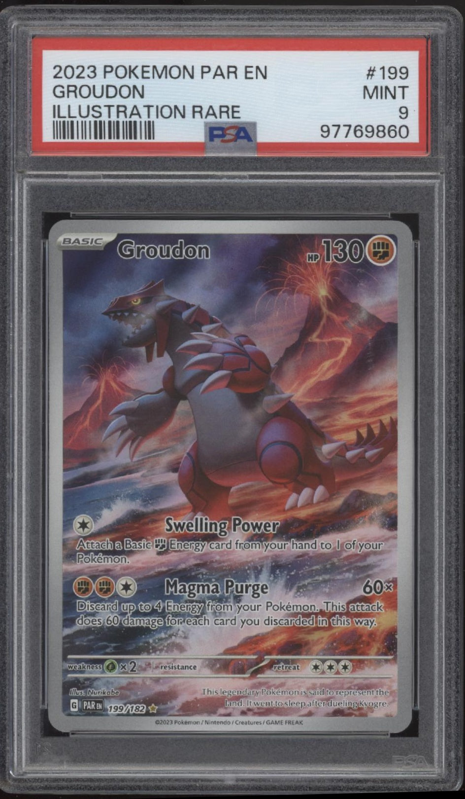 Groudon Pokemon Paradox Rift Illustration Rare #199 PSA 9 #2、Collector Store LLC Gaming、kayou