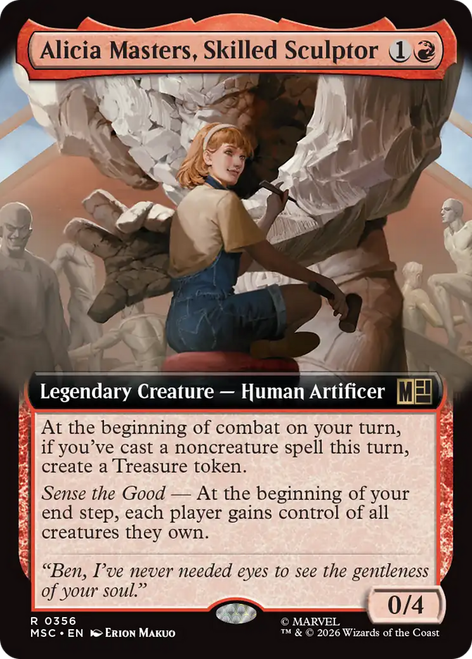 Alicia Masters, Skilled Sculptor (Extended Art) | Marvel Super Heroes Commander、Magic: The Gathering、kayou