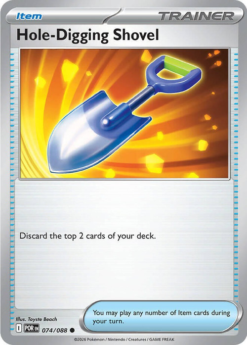 Pokemon Trading Card Game ME03: Perfect Order Common Hole-Digging Shovel #74 Reverse Holofoil、ToyWiz、kayou