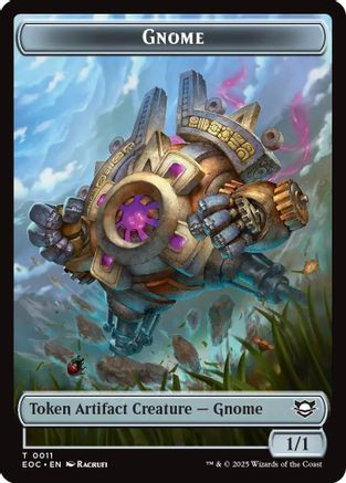 Gnome // Golem (0014) Double-Sided Token (EOC-11 // 14) - Commander: Edge of Eternities、Wizards of the Coast、kayou