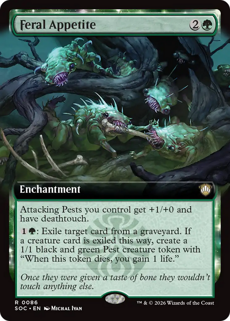 Feral Appetite (Extended Art) | Secrets of Strixhaven Commander、Magic: The Gathering、kayou