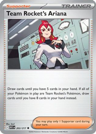 Team Rocket's Ariana 202 - ME Ascended Heroes Reverse Holofoil、The Pokémon Company、kayou
