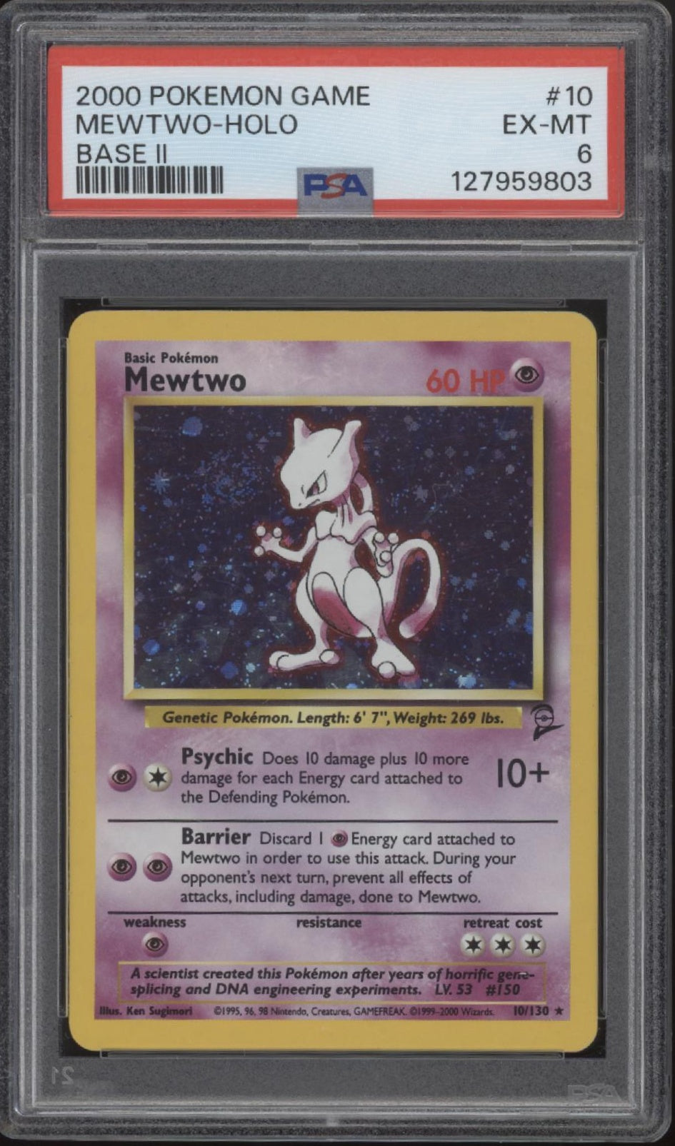 Mewtwo Pokemon Base Set 2 Holo #10 PSA 6、Collector Store LLC Gaming、kayou