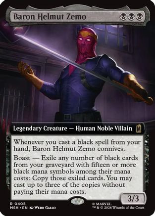 Baron Helmut Zemo (Extended Art) (MSH-405) - Marvel Super Heroes Foil、Wizards of the Coast、kayou