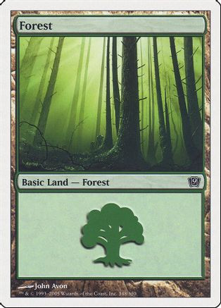 Forest (348) (9ED-348) - 9th Edition Foil、Wizards of the Coast、kayou