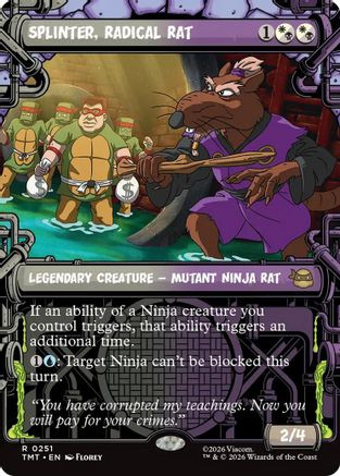 Splinter, Radical Rat (Showcase) (TMT-251) - Teenage Mutant Ninja Turtles、Wizards of the Coast、kayou