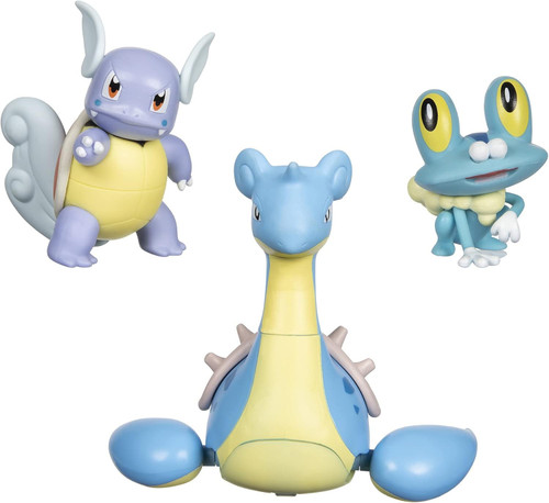 Pokemon Battle Figure Froakie, Wartortle & Lapras 3-Inch Mini Figure 3-Pack、ToyWiz、kayou