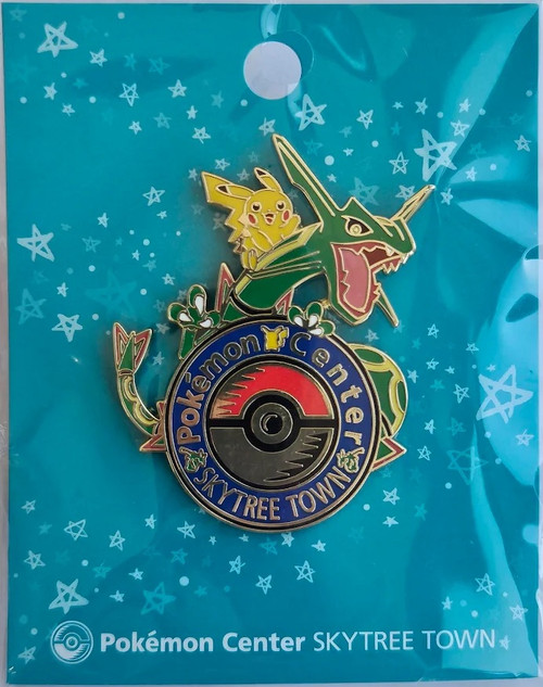 Pokemon Center Japan Skytree Town Rayquaza & Pikachu Pin Badge、Pokemon、kayou