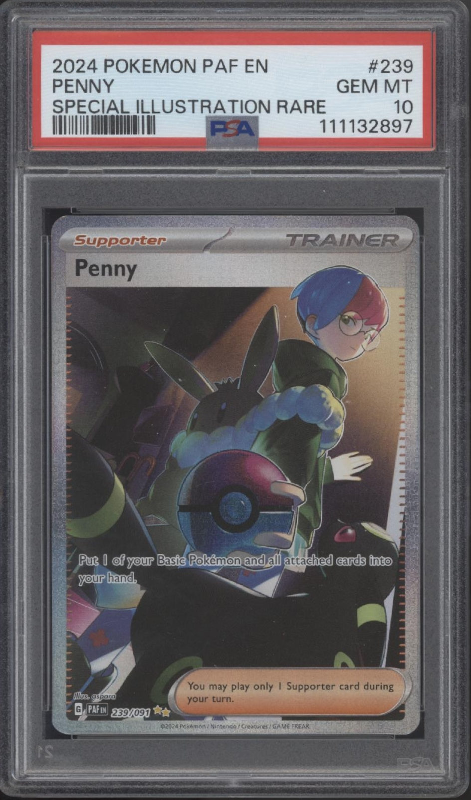 Penny Pokemon Paldean Fates Special Illustration Rare #239 PSA 10、Collector Store LLC Gaming、kayou