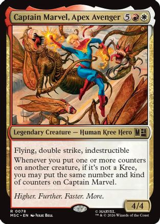 Captain Marvel, Apex Avenger (Surge Foil) (MSC-078) - Commander: Marvel Super Heroes Foil、Wizards of the Coast、kayou