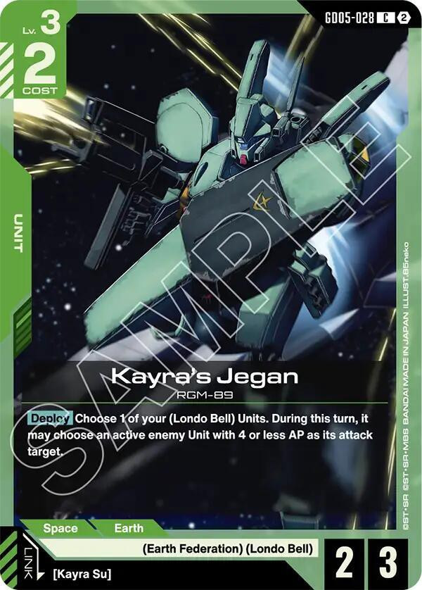 Gundam Trading Card Game Freedom Ascension Common Kayra's Jegan GD05-028、ToyWiz、kayou