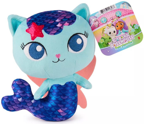 Gabby's Dollhouse Fairylandia MerCat 8-Inch Plush、ToyWiz、kayou