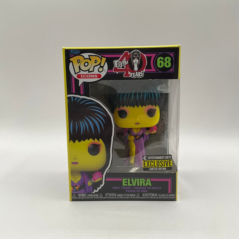 Elvira (Blacklight) Funko Pop! Icons #68 Entertainment Earth Exclusive、Funko、kayou