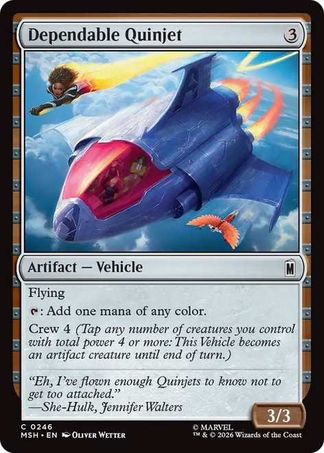 Dependable Quinjet (Foil) | Marvel Super Heroes、Magic: The Gathering、kayou