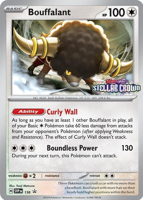 Pokemon Scarlet & Violet Bouffalant Holo Promo SVP136 Promo、ToyWiz、kayou