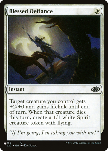Blessed Defiance (LIST-156/051) - The List、Wizards of the Coast、kayou