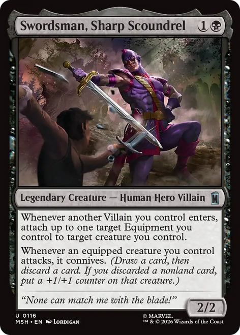 Swordsman, Sharp Scoundrel (Foil) | Marvel Super Heroes、Magic: The Gathering、kayou