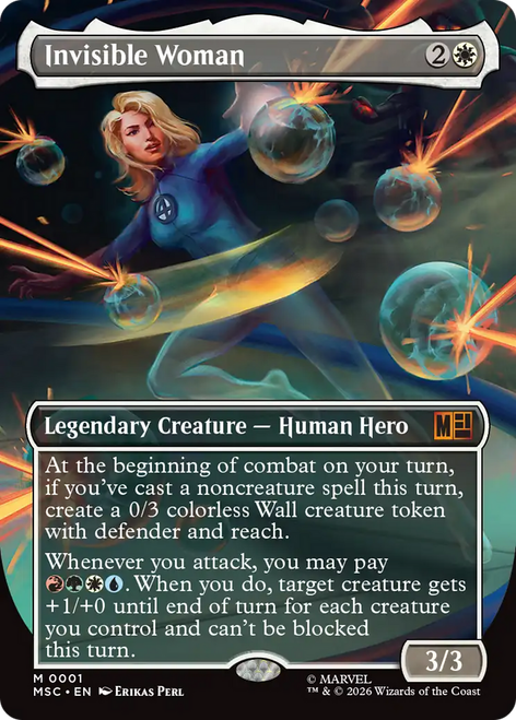 Invisible Woman (Borderless Art Foil) | Marvel Super Heroes Commander、Magic: The Gathering、kayou