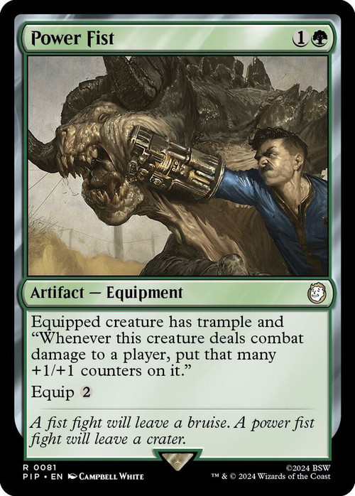 MtG Universes Beyond: Fallout Rare Power Fist #81、ToyWiz、kayou