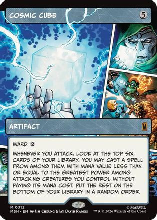 Cosmic Cube (Borderless) (0312) (MSH-312) - Marvel Super Heroes Foil、Wizards of the Coast、kayou