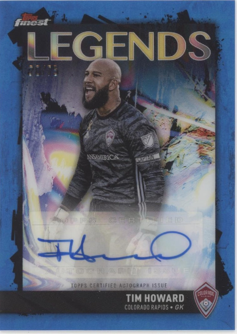 Tim Howard 2024 Topps Finest MLS Legends Blue Refractor Auto 20/75 #FLA-TL、Collector Store LLC、kayou