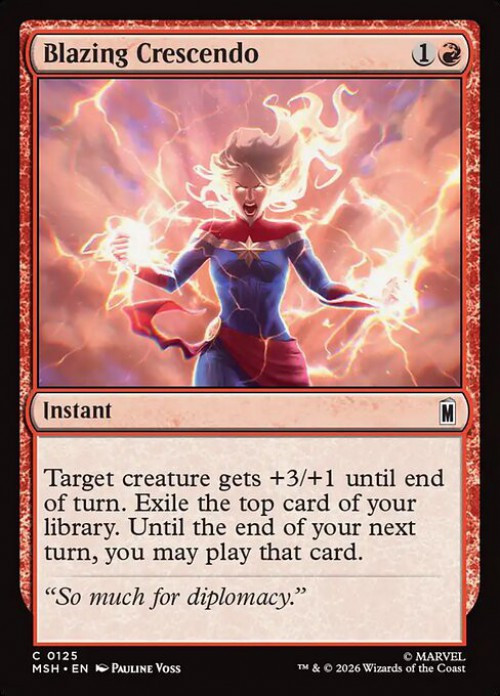 MtG Marvel Super Heroes Common Blazing Crescendo #125、ToyWiz、kayou