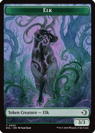 Elk // Emblem - Oko, Shadowmoor Scion Double-Sided Token (ECL-2 // 12) - Lorwyn Eclipsed Foil、Wizards of the Coast、kayou