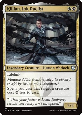 Killian, Ink Duelist (SOC-317) - Commander: Secrets of Strixhaven、Wizards of the Coast、kayou