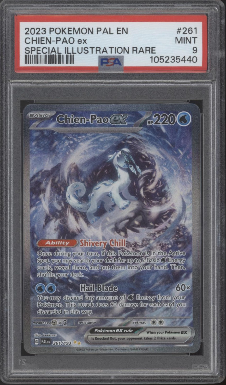 Chien-Pao ex Pokemon Paldea Evolved Special Illustration Rare #261 PSA 9、Collector Store LLC Gaming、kayou