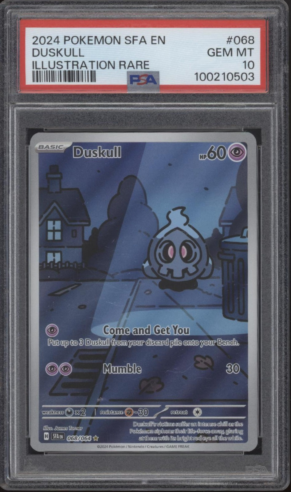 Duskull Pokemon Shrouded Fable Illustration Rare #068 PSA 10、Collector Store LLC Gaming、kayou