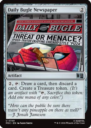 Daily Bugle Newspaper (MSC-749) - Commander: Marvel Super Heroes Foil、Wizards of the Coast、kayou