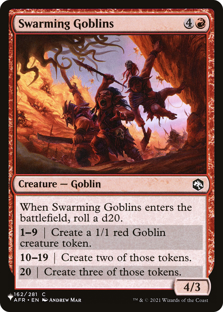Swarming Goblins (LIST-162/281) - The List、Wizards of the Coast、kayou